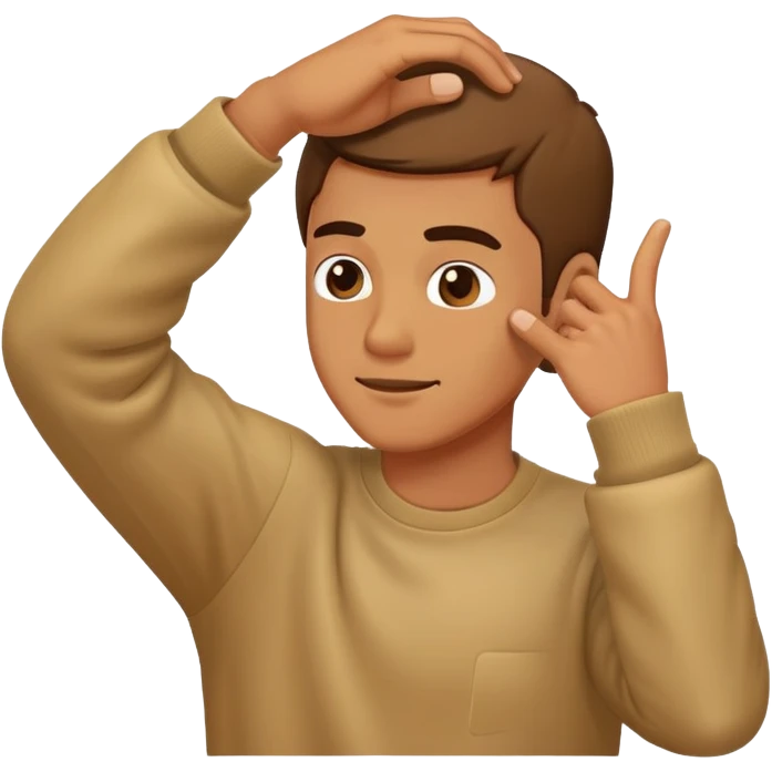 a man dabbing emoji