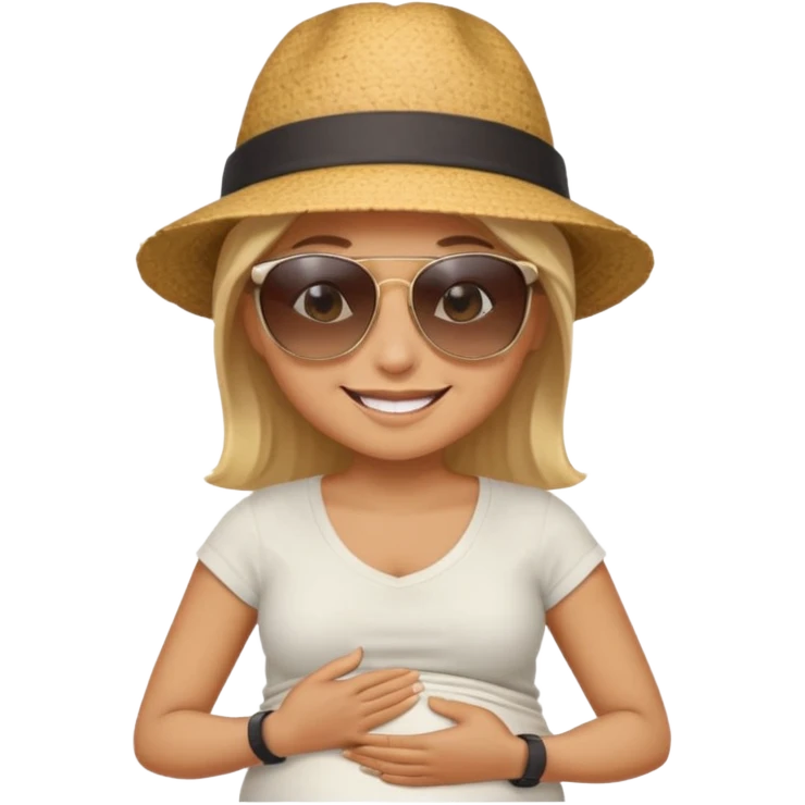 person rubbing their belly emoji