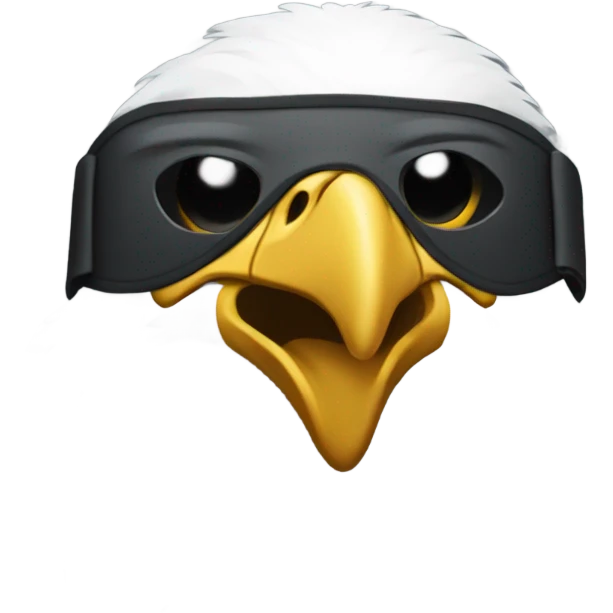 Eagle with a blindfold on emoji