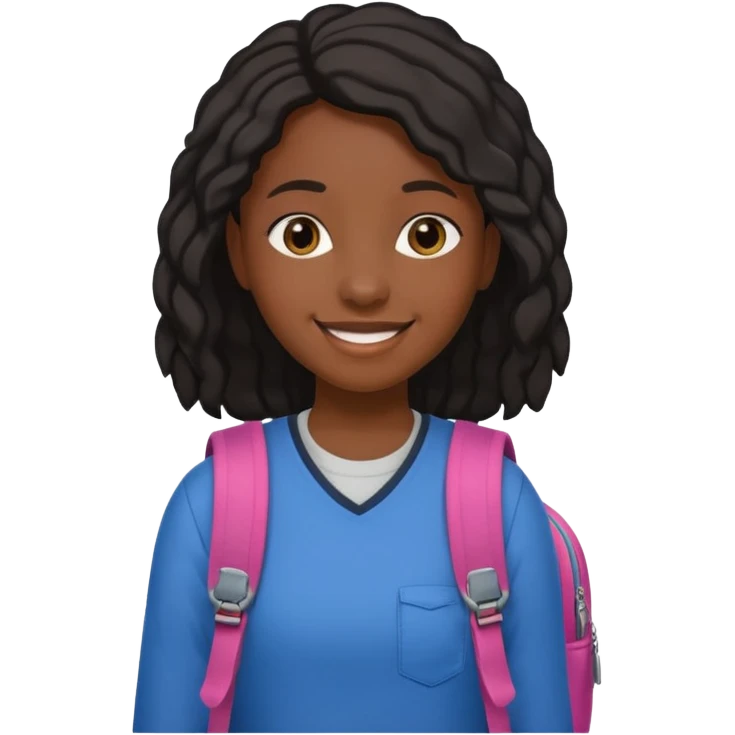 Black skinned female student emoji