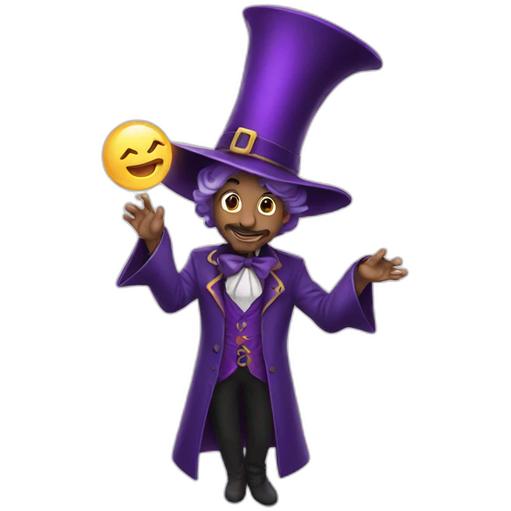 A purple magician emoji