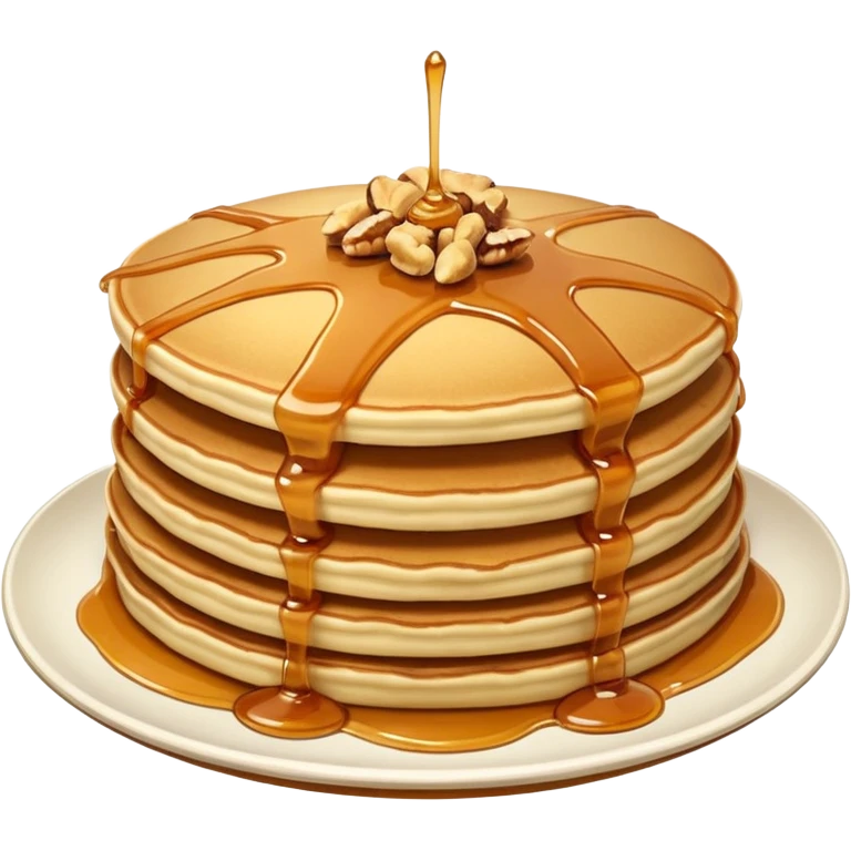 pancakes with caramel and nuts emoji