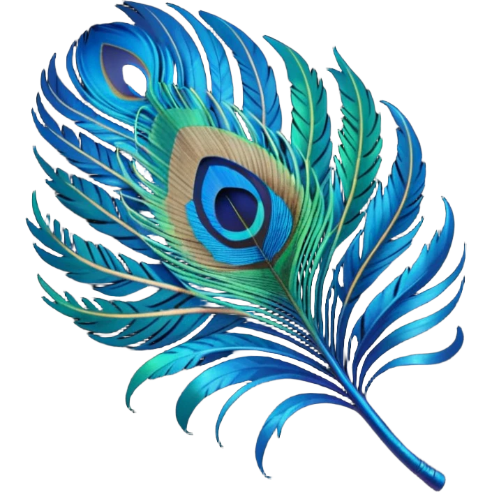single peacock feathee emoji