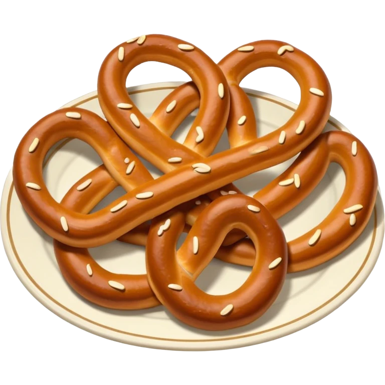 Plate of Pretzel emoji
