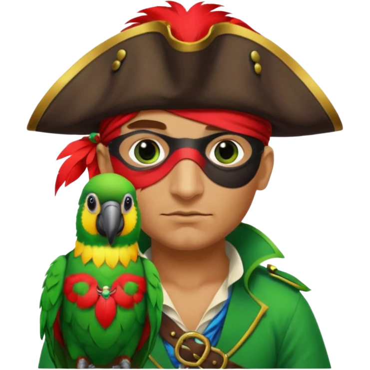pirate and parrot emoji