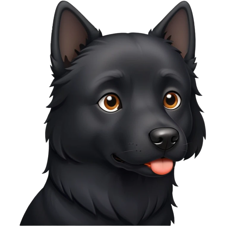 Black dog  emoji