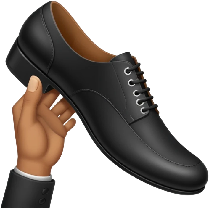 Hand holding a shoe as if it’s about to hit someone  emoji