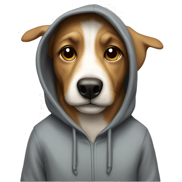 Australien sheppard dog wearing a Hoodie emoji