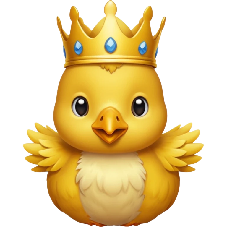 Un poussin mignon avec une couronne  emoji