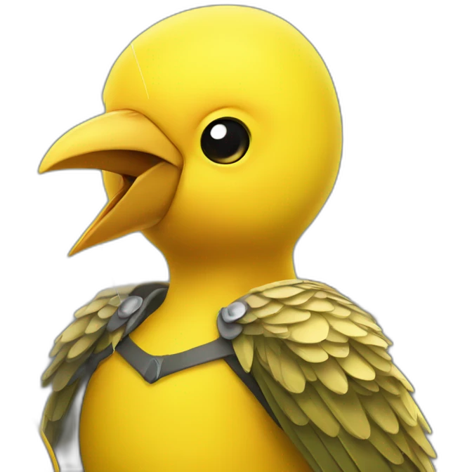 archery yellow bird  hummanoid emoji