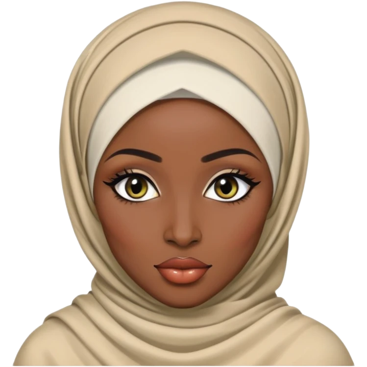 Nigerian, pretty lips, nigerian clothes, dark skin, hijab, jewelry pretty bratz baddie, black eyeliner emoji