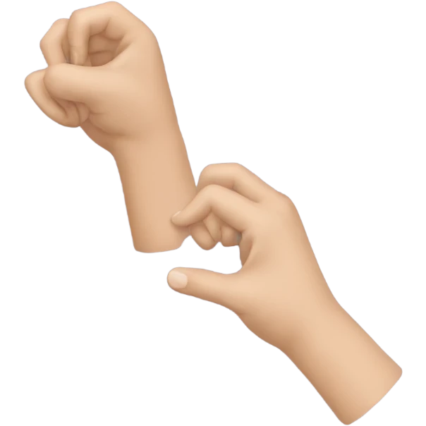 a hand opening and closing like the shape of a mouth emoji