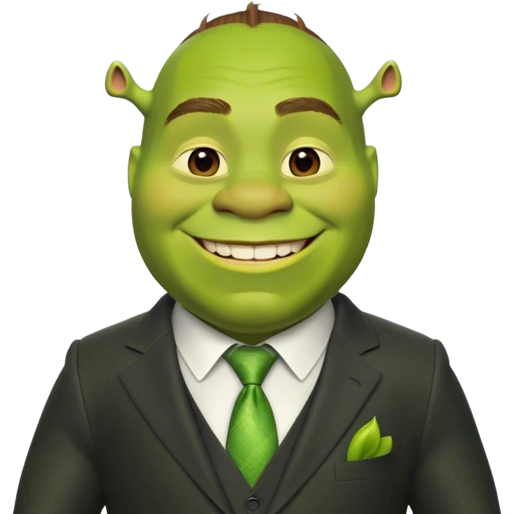 Shrek with a suit on emoji