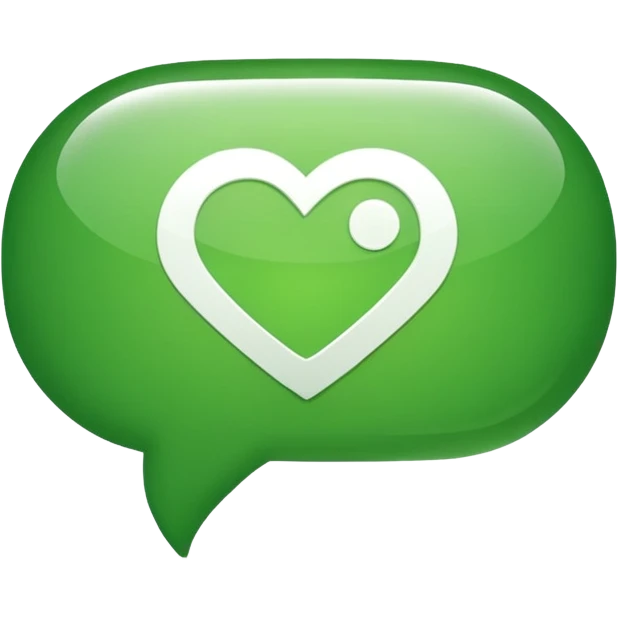 green speech bubble emoji containing white checkmark no face emoji