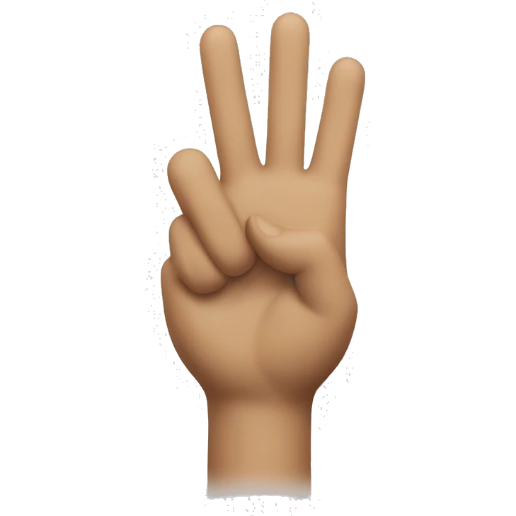 stickman showing two finger emoji