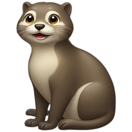 Chat sur loutre emoji