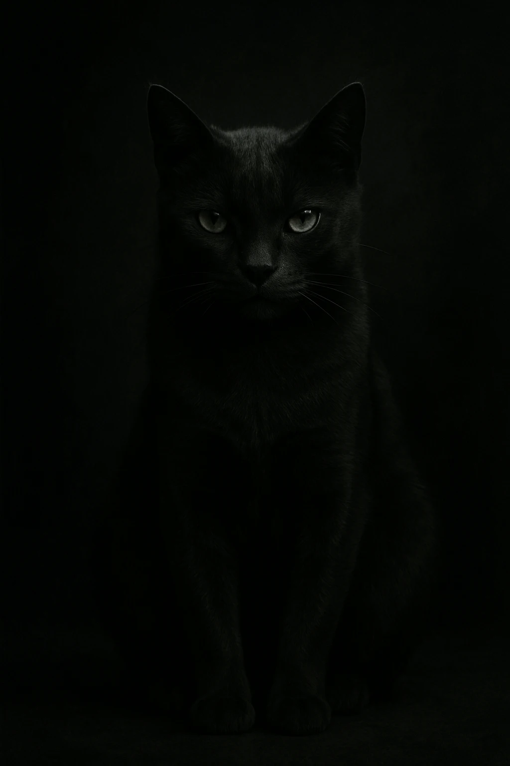 sigma cat, mysterious, shadowy background emoji