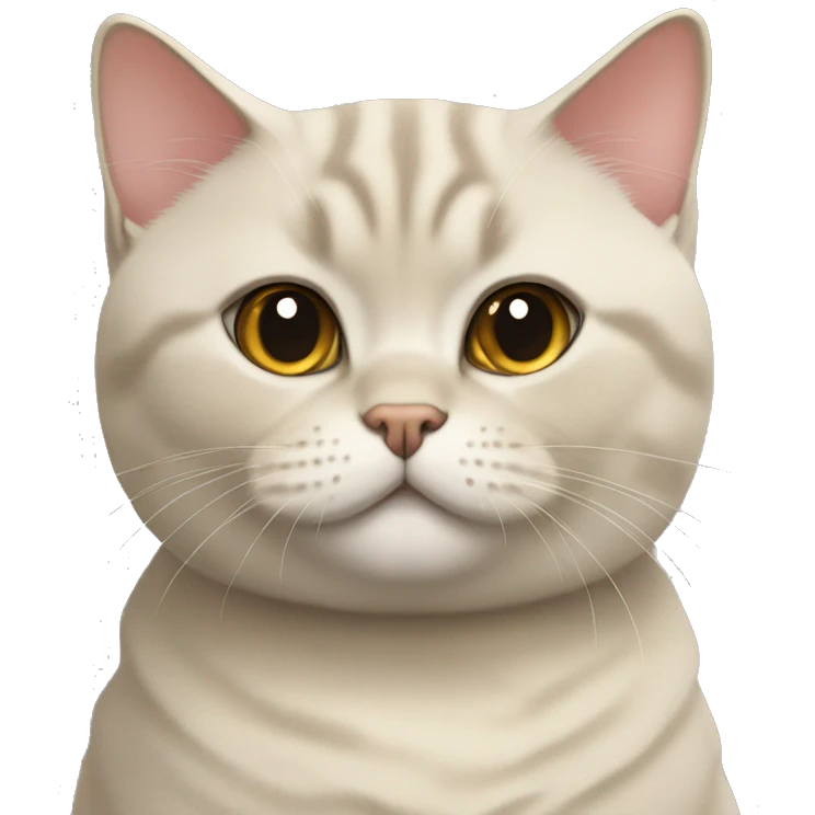 British Shorthair cat cream emoji