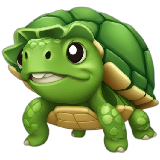 Cabeza de tortuga asomando por un agujero emoji
