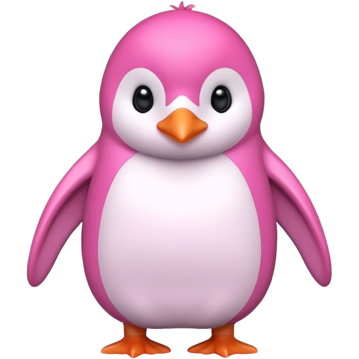 Pink penguin emoji