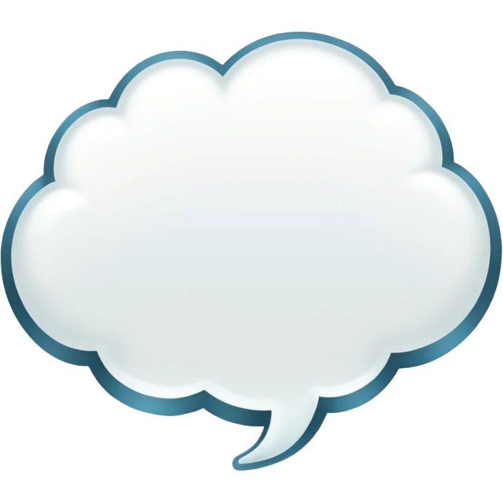comic-style thought bubble, soft edges, no text emoji
