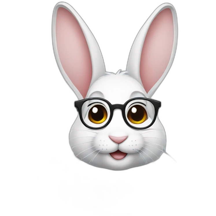 rabbit with glasses emoji