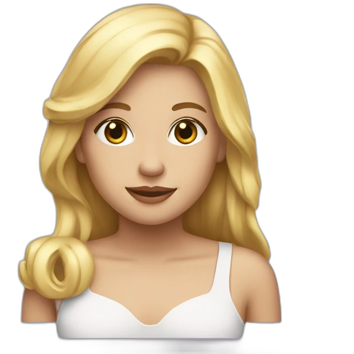 Fille mèche blonde emoji