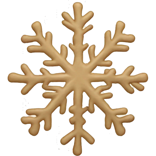 Beige snowflake  emoji