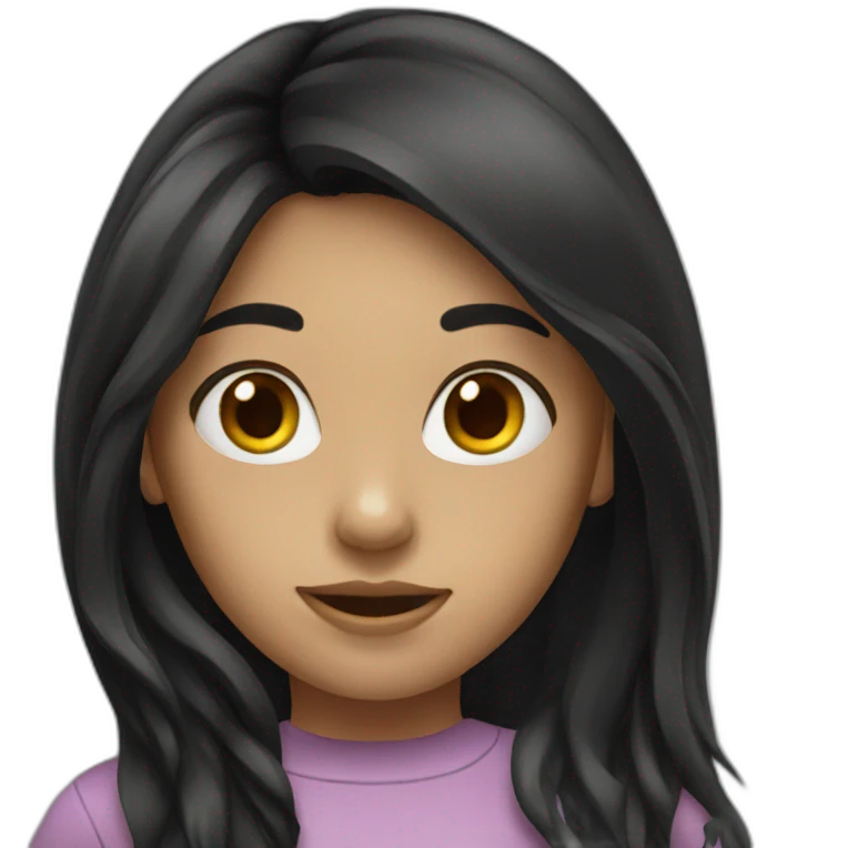 girl-black-long-hair emoji