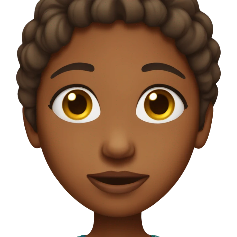 Brown skin girl with hands on face emoji