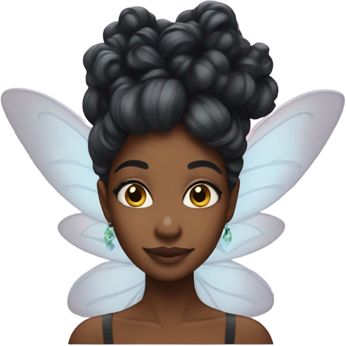 beautiful black fairy emoji