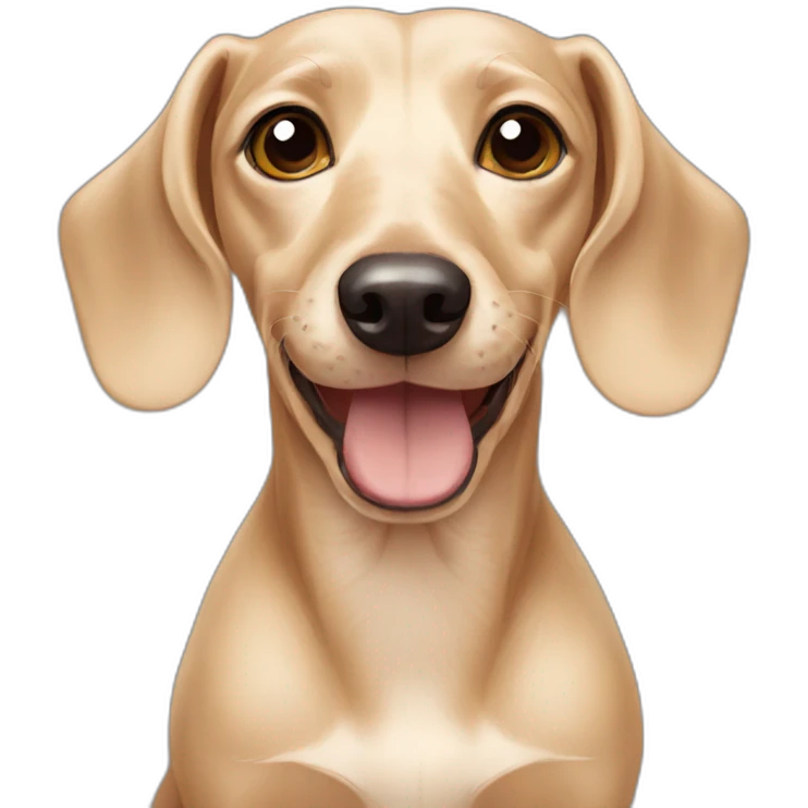cream dachshund emoji