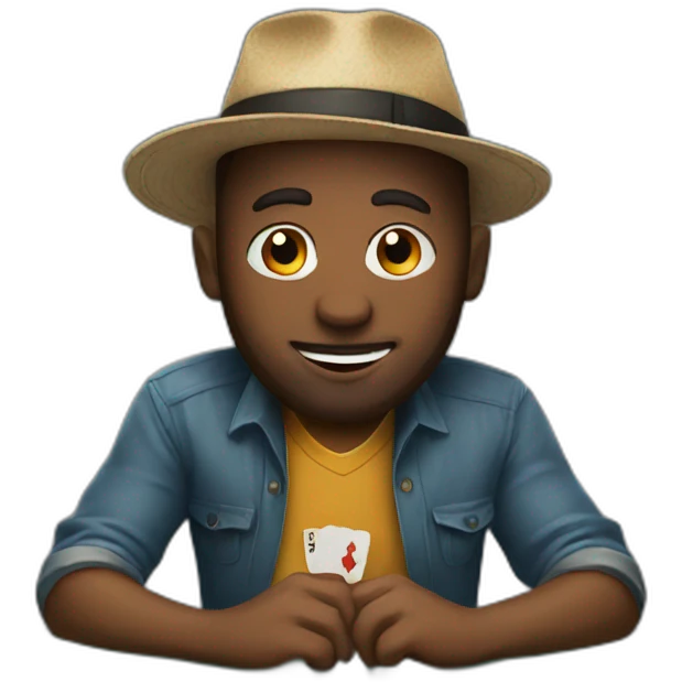 guys playing poker emoji