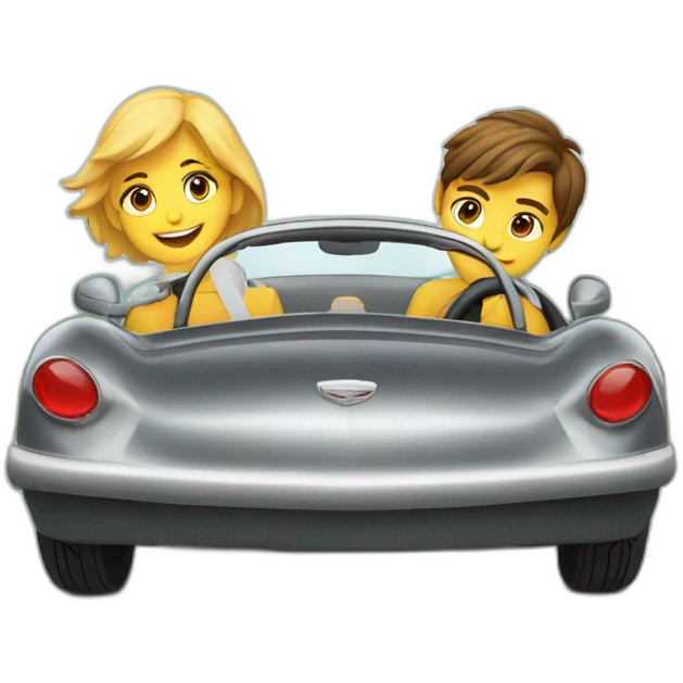 boy-girl-roadster-car-driving emoji