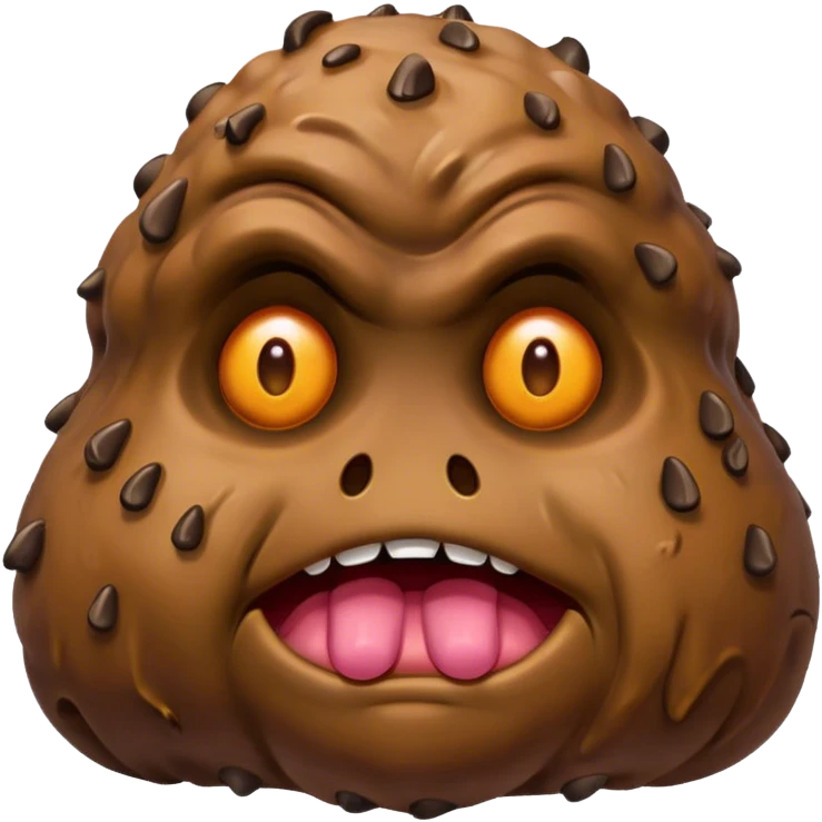 Poop monster emoji