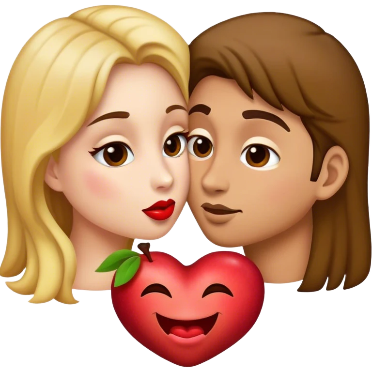 Male suggestive kiss emoji flirty in the stile of the apple emojis not a real apple emoji