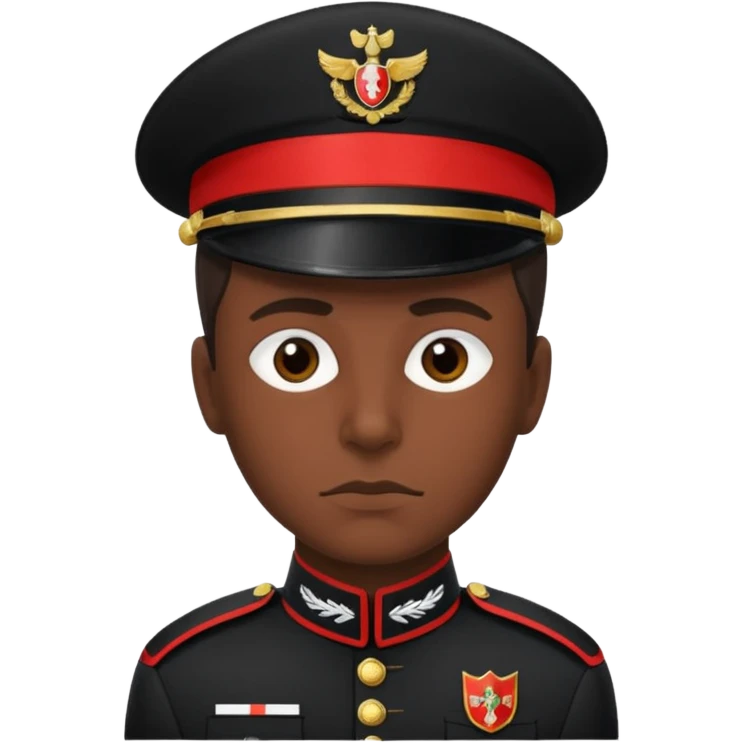 Creamele con la divisa da Carabiniere nera   emoji
