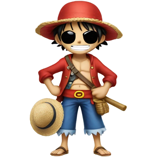 Luffy turned into car emoji