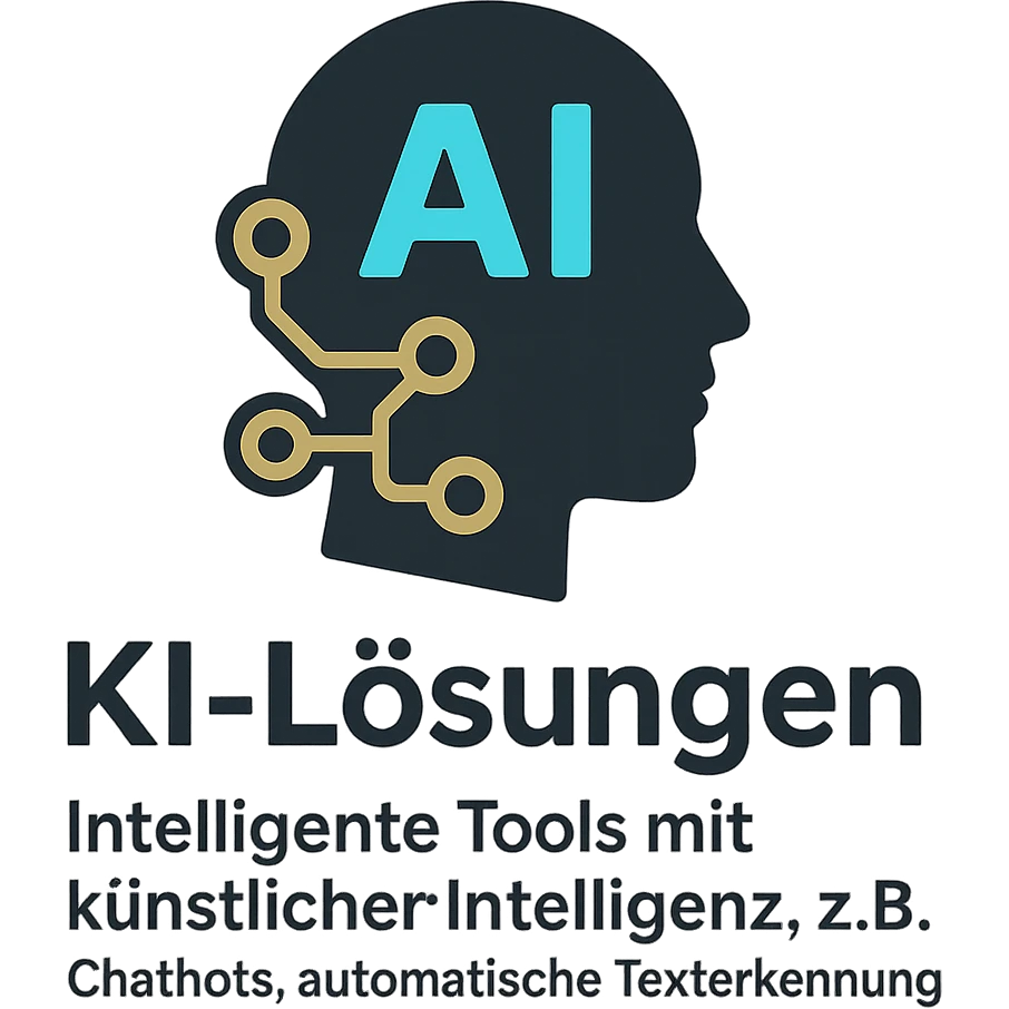 KI-Lösungen – Intelligente Tools mit künstlicher Intelligenz, z.B. Chatbots, automatische Texterkennung, Vorhersagemodelle. Praktisch, lernfähig, nahtlos integriert, colors #3B2C85, #83fff8, #2C2828 emoji