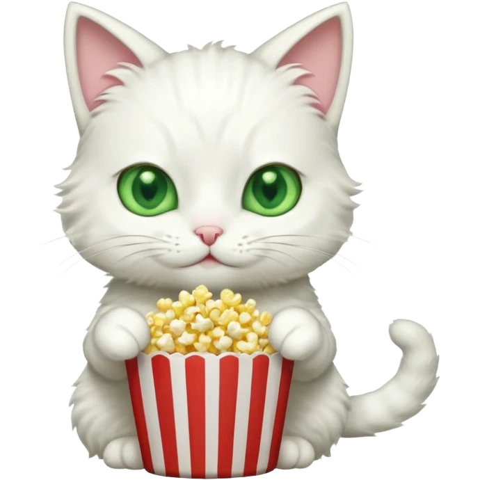 Gato comendo pipoca emoji