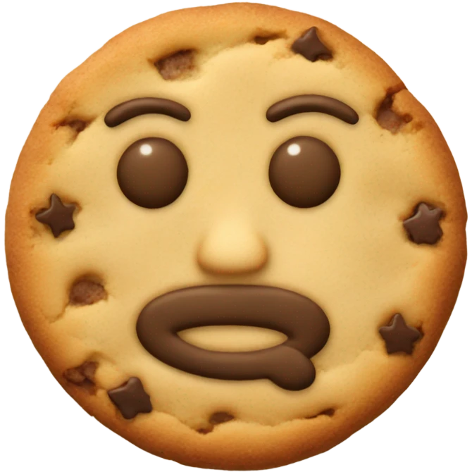 cookie in the shape of a man emoji