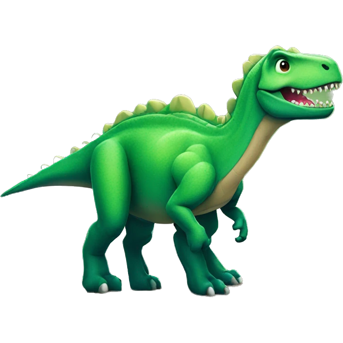 Hiking dinosaur in the nature emoji