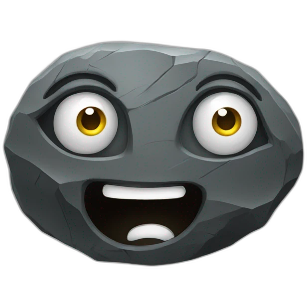 A Rock With Eyes emoji