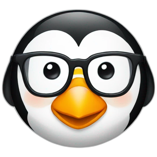 Penguin glasses emoji