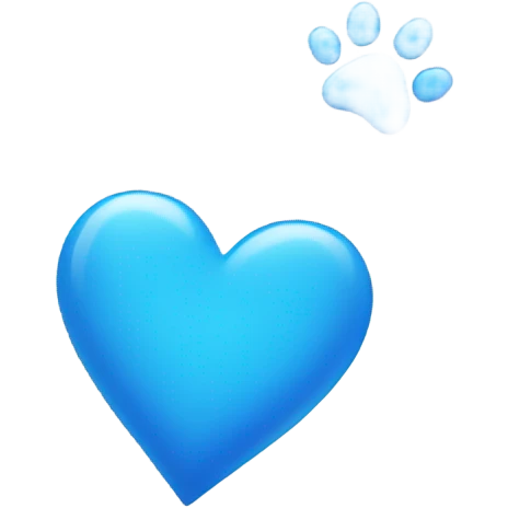 blue heart with paw emoji