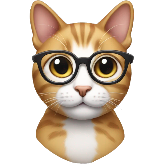 A cat wearing glasses emoji