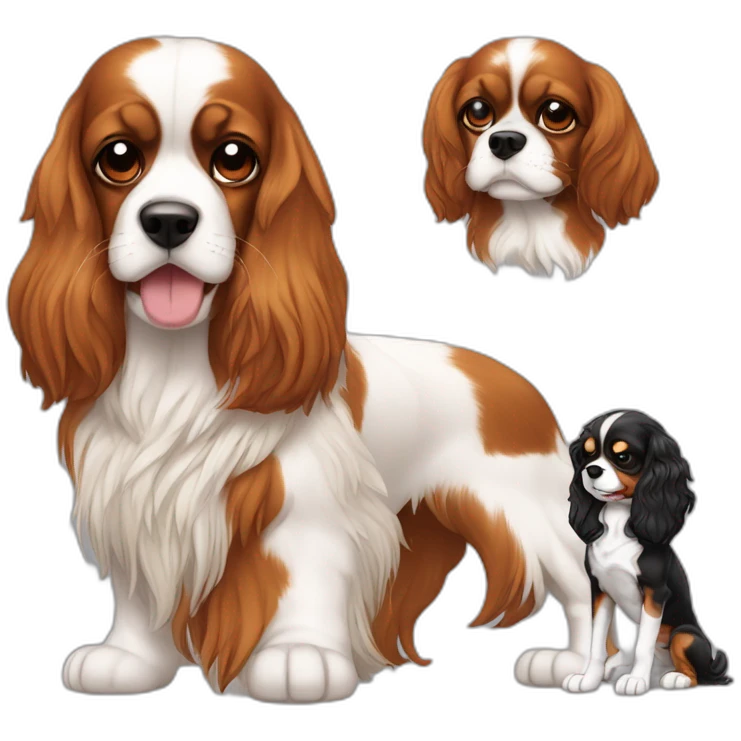 Rambo with cavalier king charles emoji