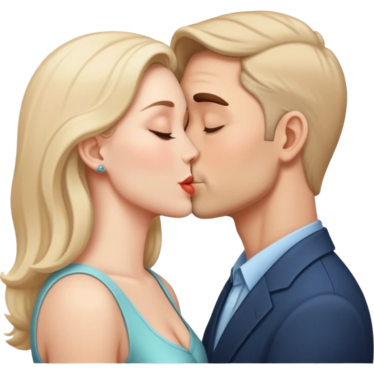 Husband kissing wife emoji