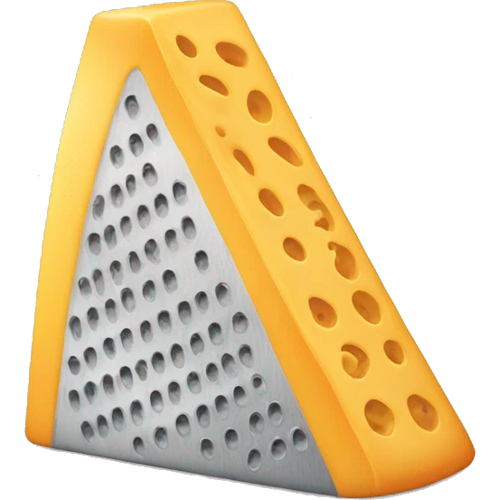 We make such an emoji, as if we rub the heel on a grater and it turns out like pieces of cheese emoji