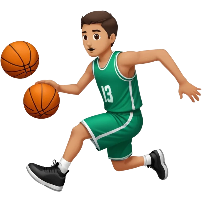 mexican hopping with basketball emoji